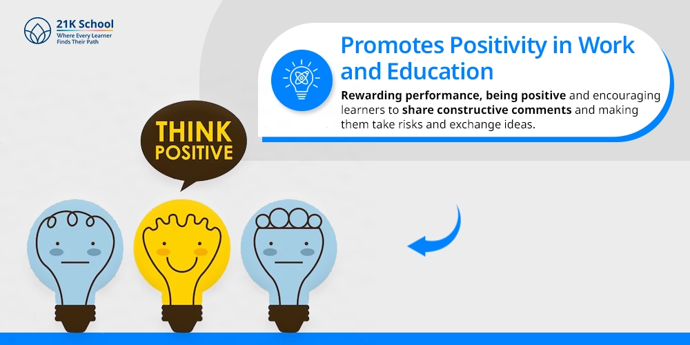 Promotes Positivity in Work and Education
