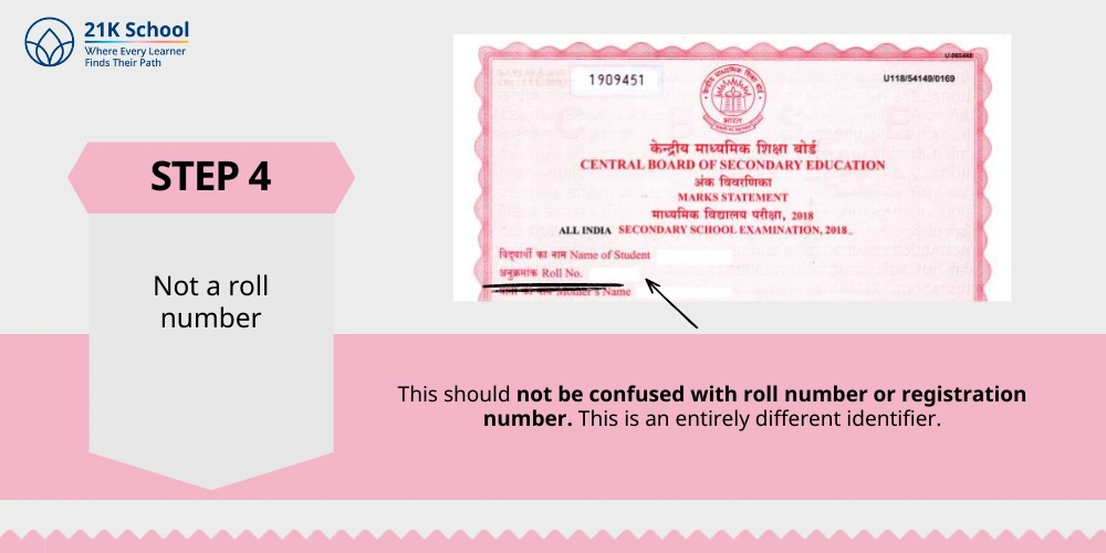 Not a roll number