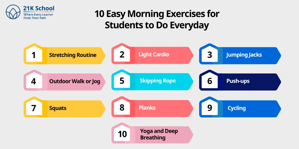10 Easy Morning Exercises for Students to Do Everyday