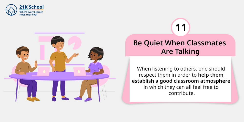 Be Quiet When Classmates Are Talking