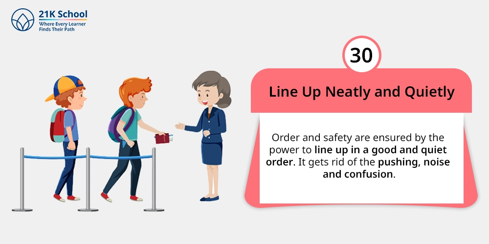 Line Up Neatly and Quietly