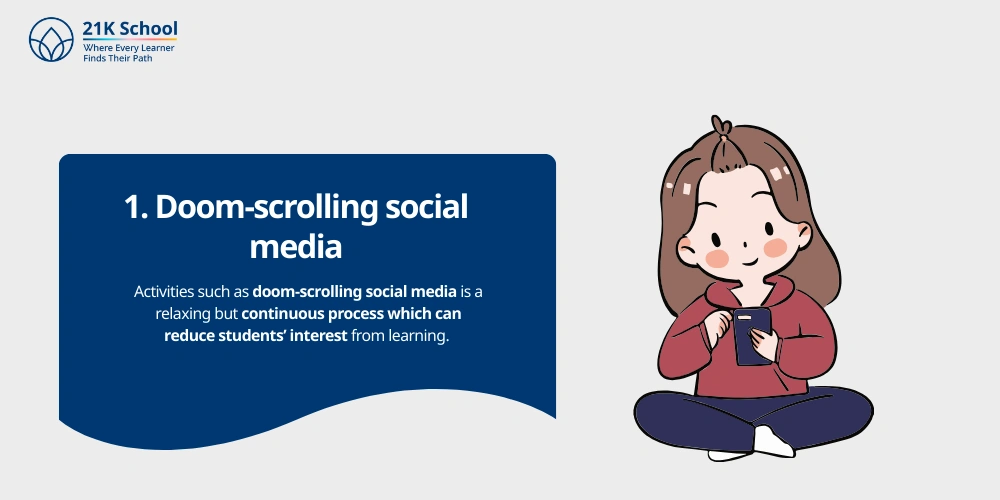 Doom-scrolling social media