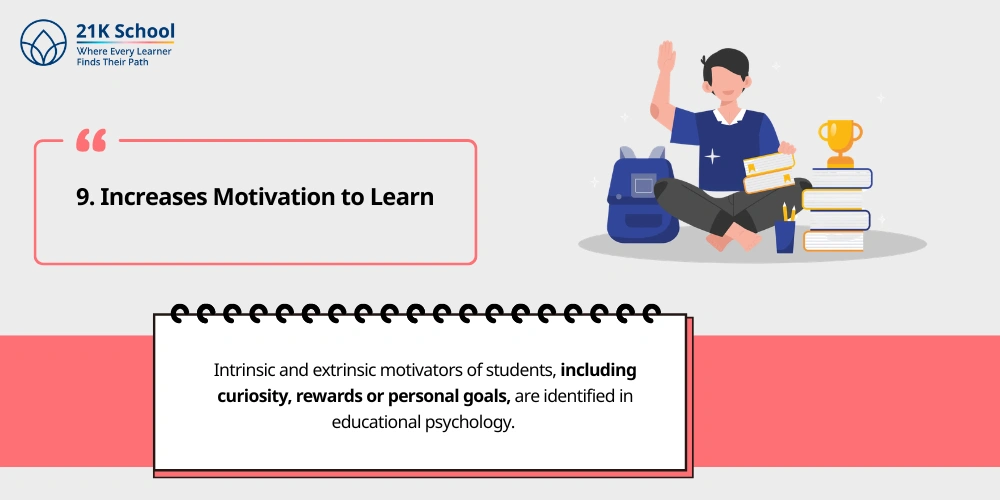 9. Increases Motivation to Learn