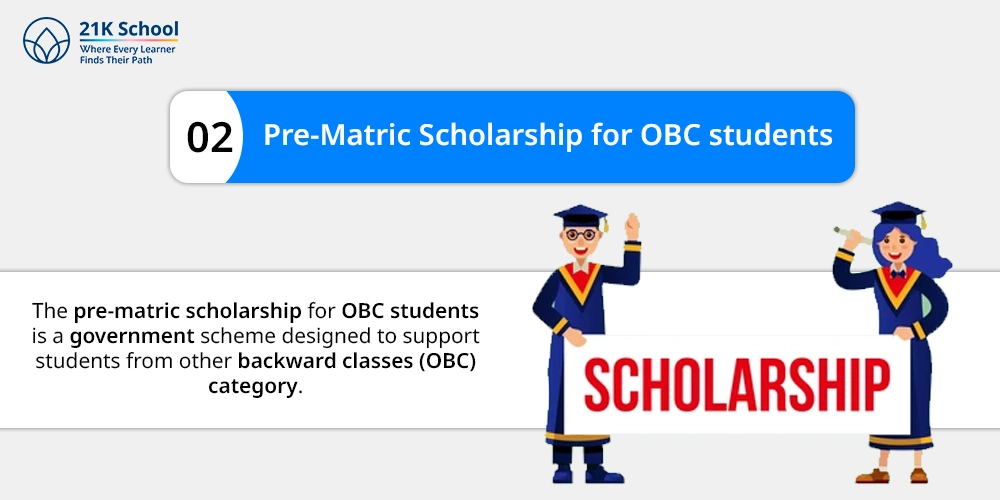 2. Pre-Matric scholarship for OBC students