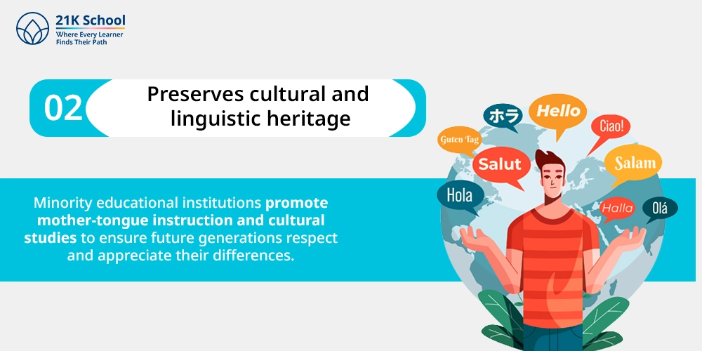 2. Preserves cultural and linguistic heritage