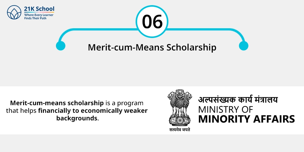 6. Merit-cum-Means Scholarship