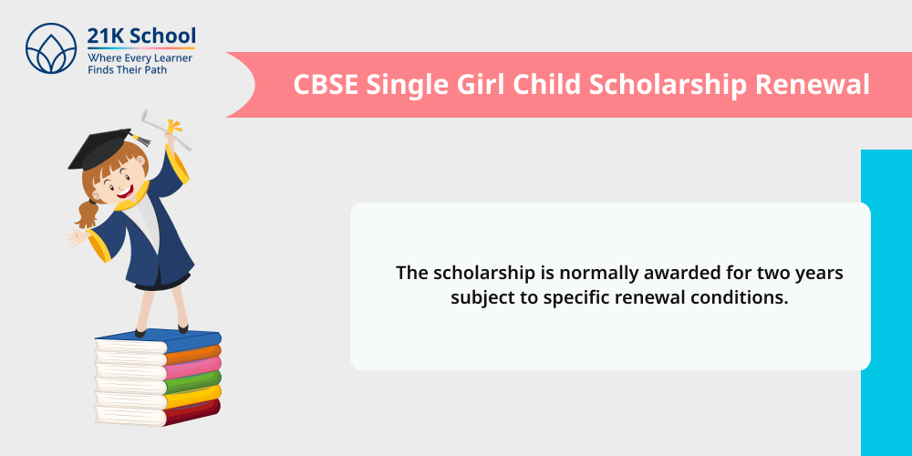 CBSE Single Girl Child Scholarship Renewal