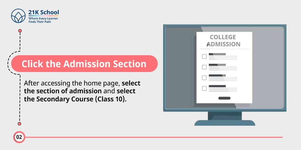 2. Click the Admission Section