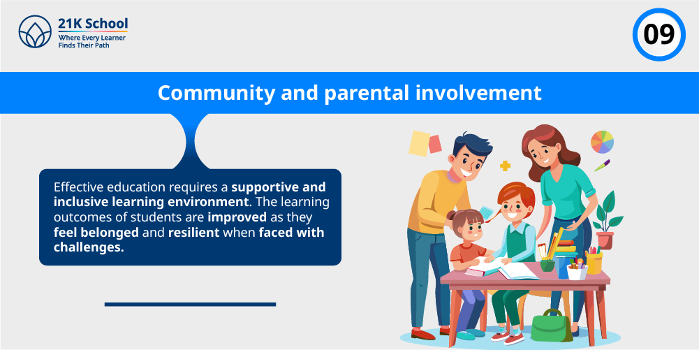 9. Community and parental involvement