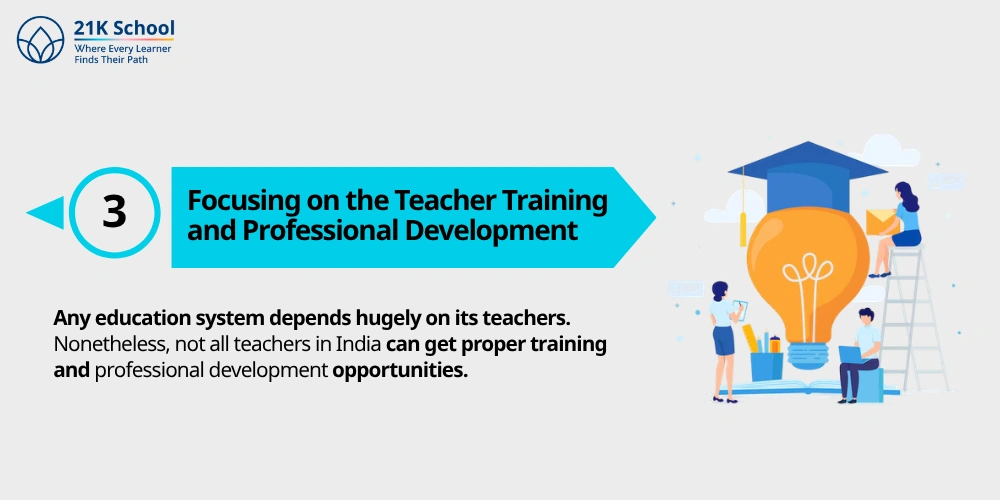 3. Focusing on the Teacher Training and Professional Development