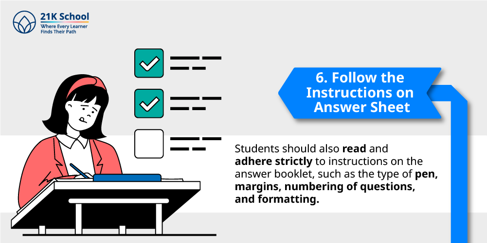 6. Follow the Instructions on Answer Sheet
