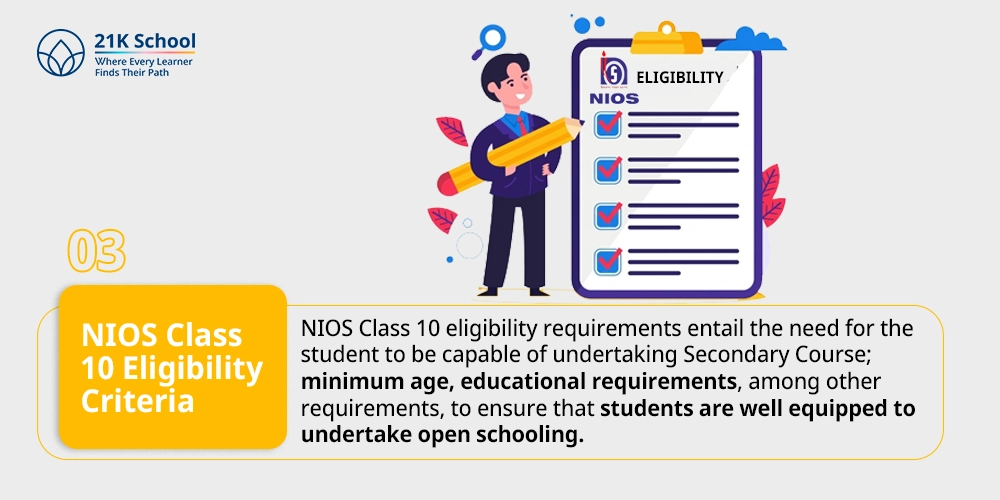 NIOS Class 10 Eligibility Criteria