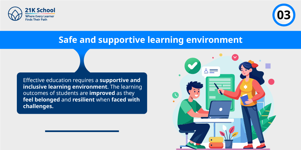 3. Safe and supportive learning environment