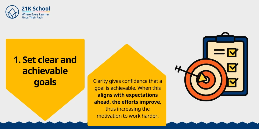 1. Set clear and achievable goals