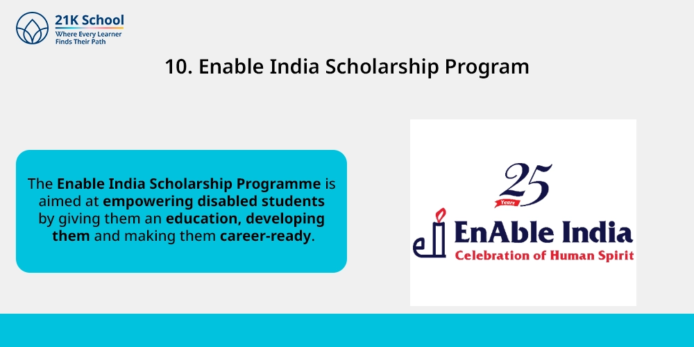 10. Enable India Scholarship Program