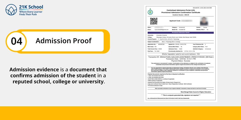 4. Admission Proof