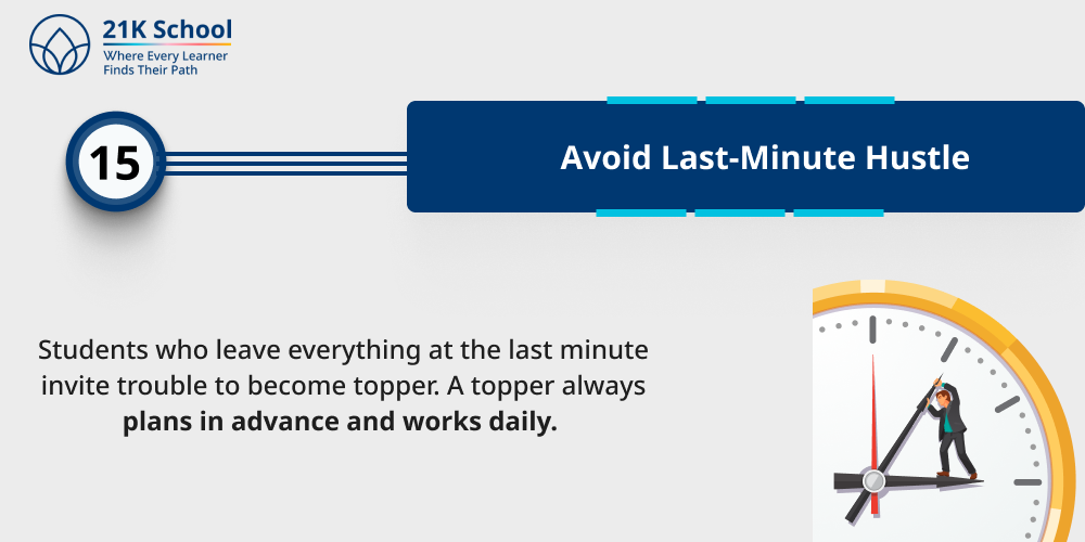 Avoid Last-Minute Hustle