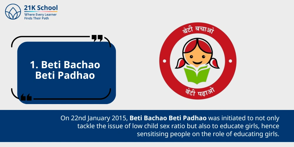 1. Beti Bachao Beti Padhao