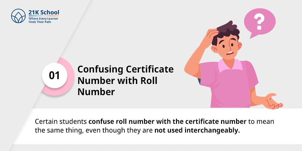 1. Confusing Certificate Number with Roll Number