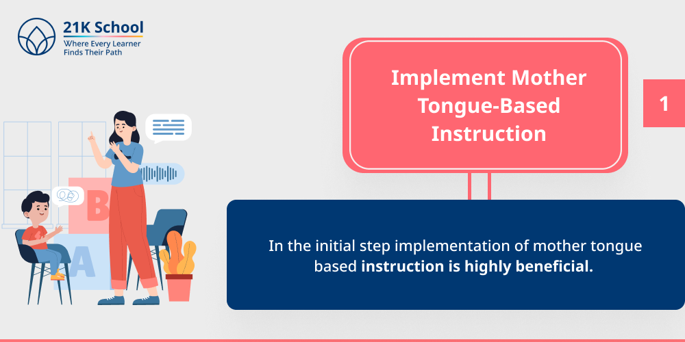 1. Implement Mother Tongue-Based Instruction