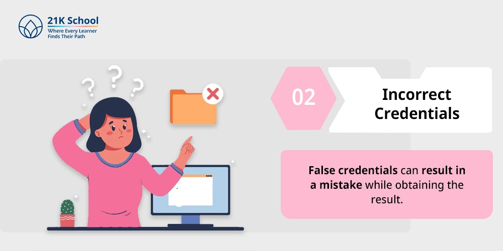 2. Incorrect Credentials