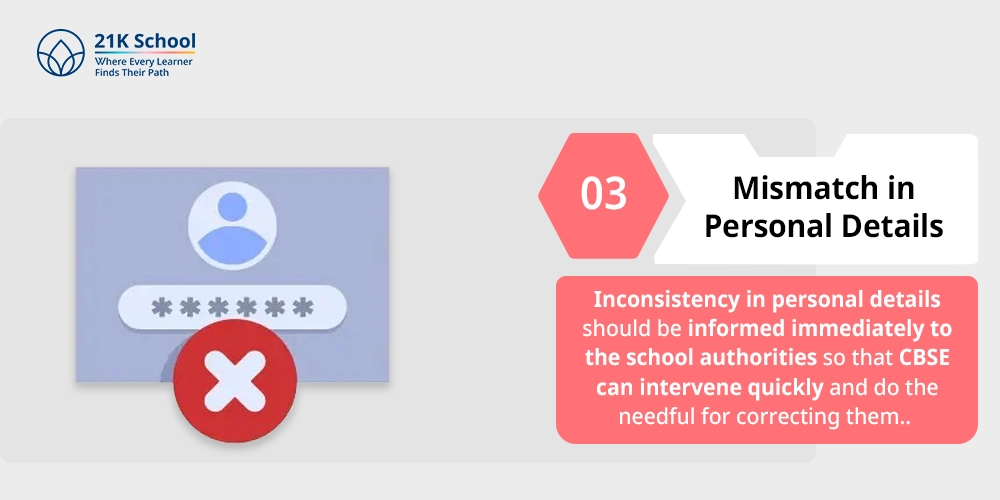 3. Mismatch in Personal Details