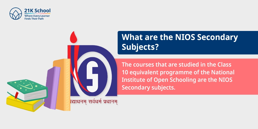 What are the NIOS Secondary Subjects?