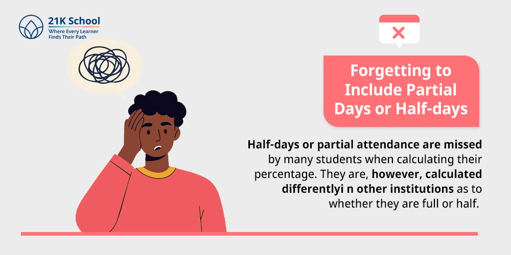 Forgetting to Include Partial Days or Half-days