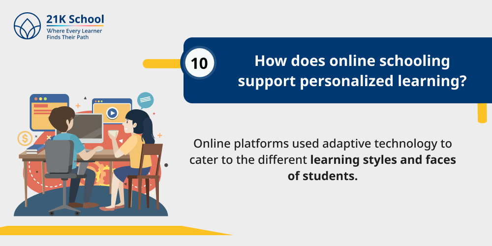 How does online schooling support personalized learning?