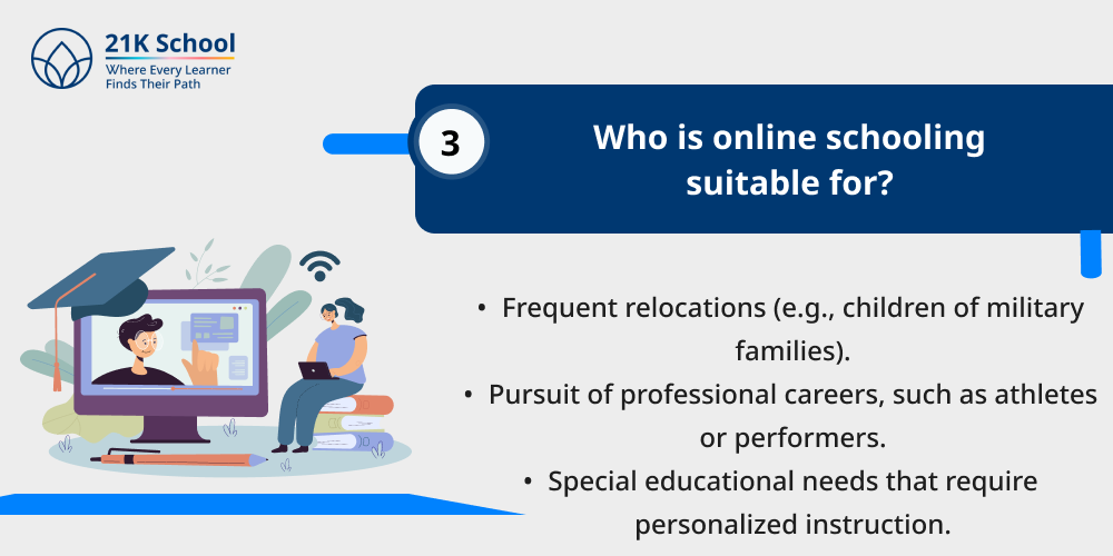 Who is online schooling suitable for?