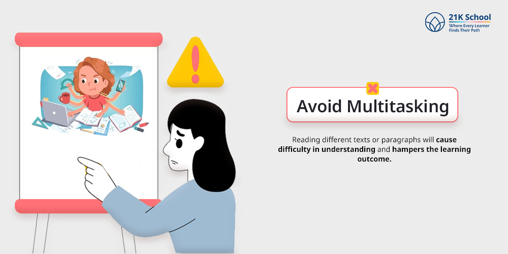Avoid Multitasking: