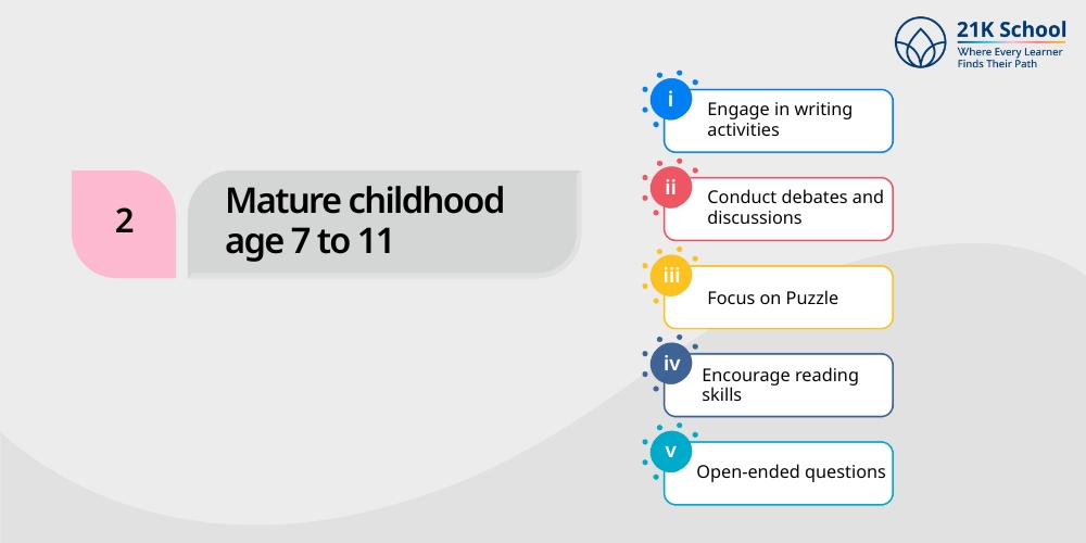 Mature childhood age 7 to 11