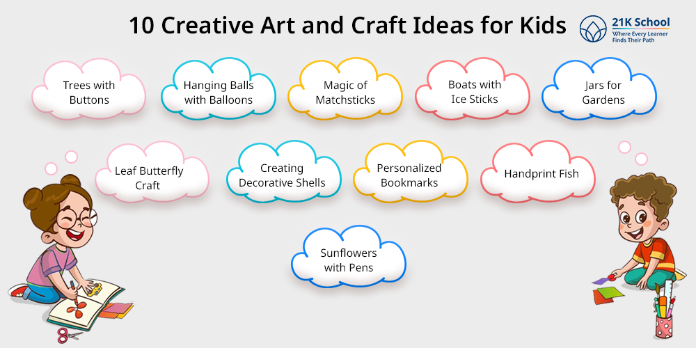 10 Creative Art and Craft Ideas for Kids