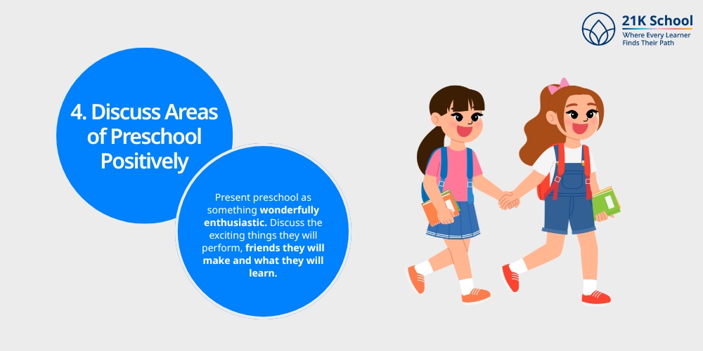 Discuss Areas of Preschool Positively