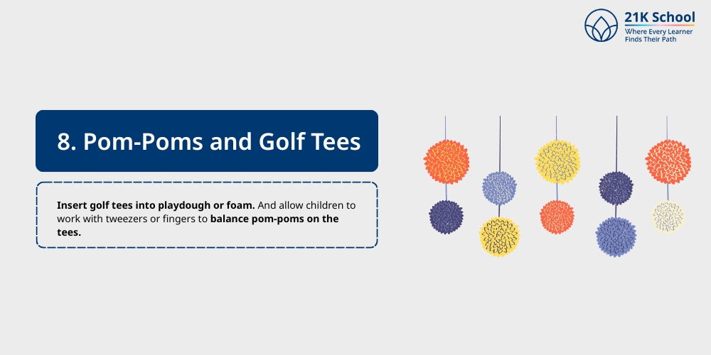  Pom-Poms and Golf Tees