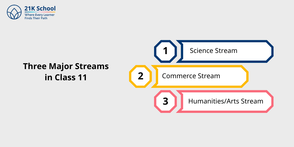 Three Major Streams in Class 11