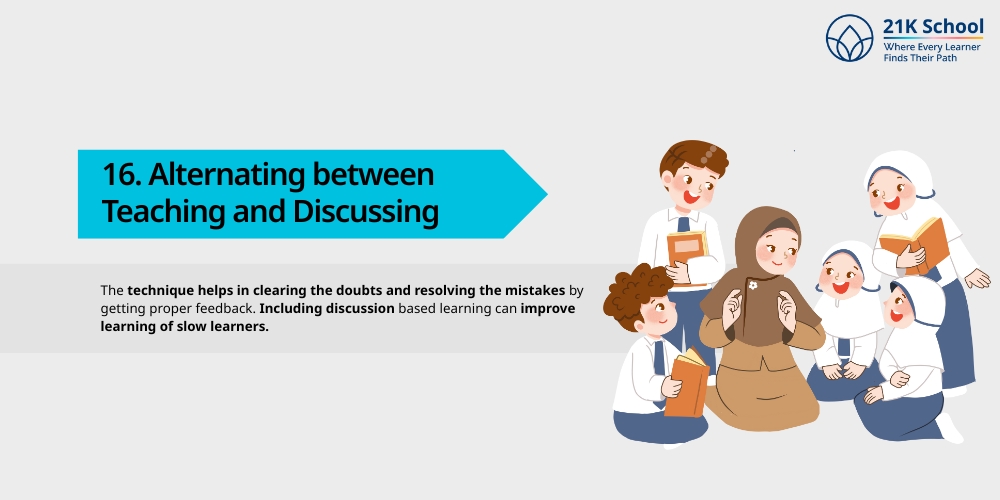 Alternating between Teaching and Discussing