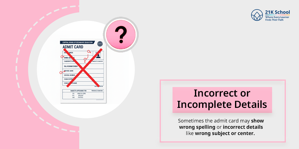 Incorrect or Incomplete Details