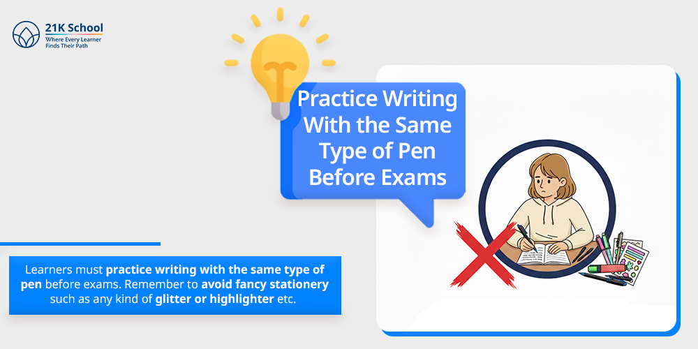 Practice Writing With the Same Type of Pen Before Exams