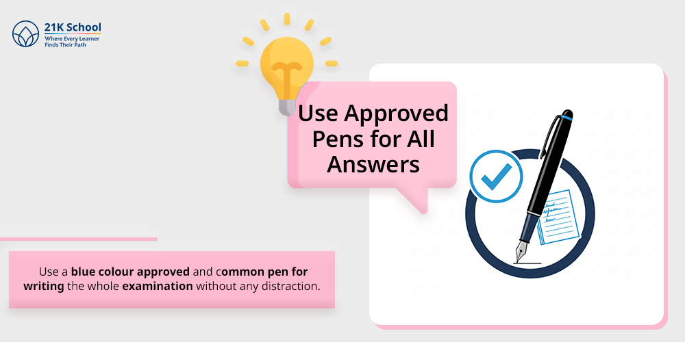 Use Approved Pens for All Answers