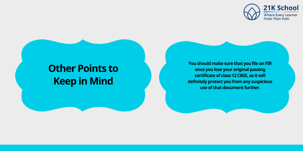 Other Points to Keep in Mind