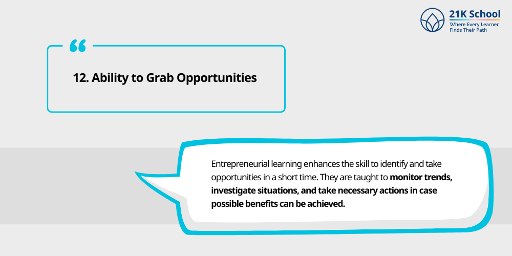 Ability to Grab Opportunities