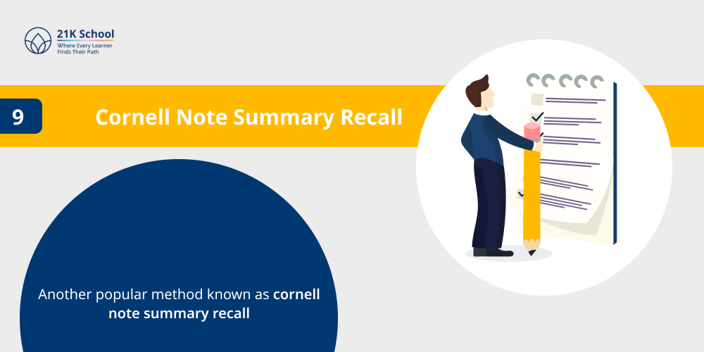 9. Cornell Note Summary Recall