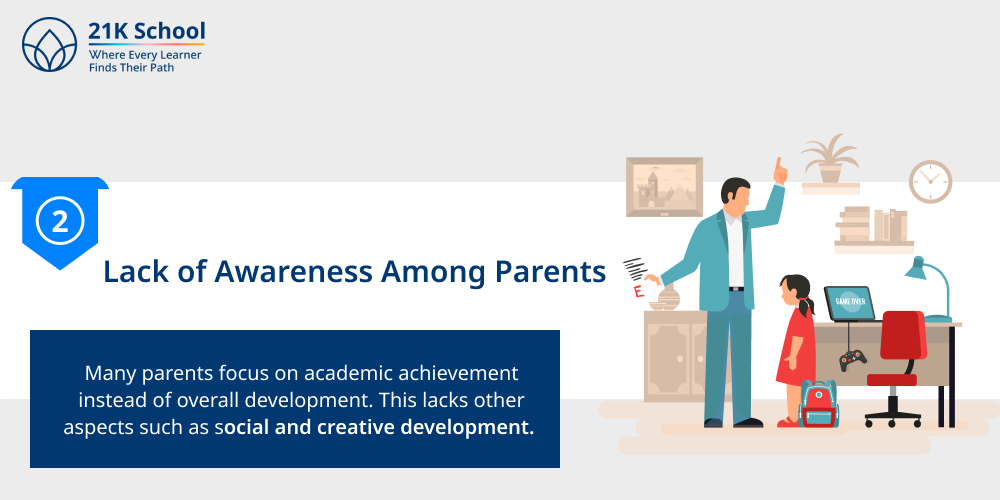 2. Lack of awareness among parents