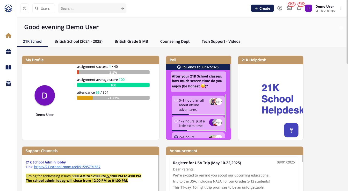 21k Attendance and Dashboard