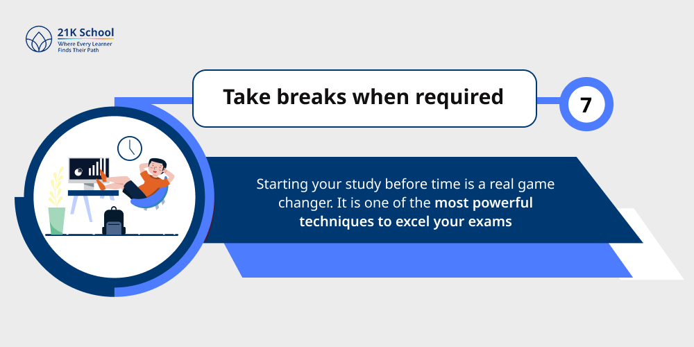 Take breaks when required