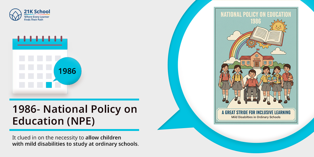 1986- National Policy on Education (NPE)