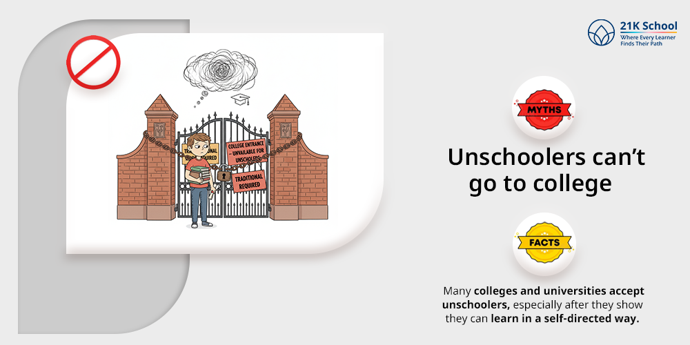 Myth 3: Unschoolers can’t go to college