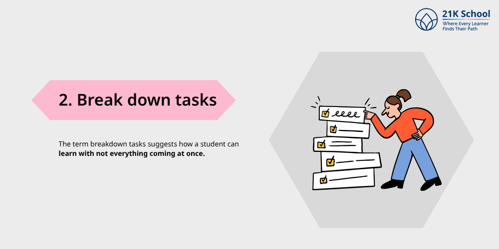Break down tasks