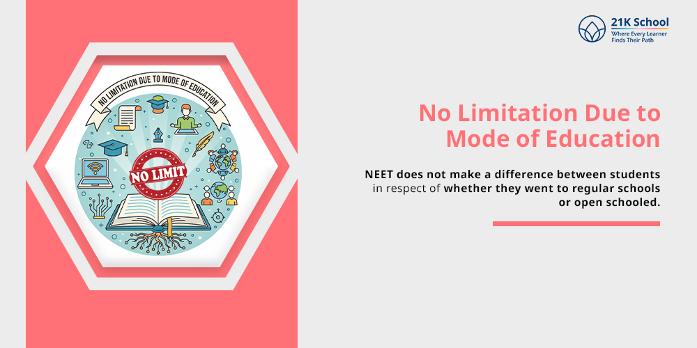 No Limitation Due to Mode of Education